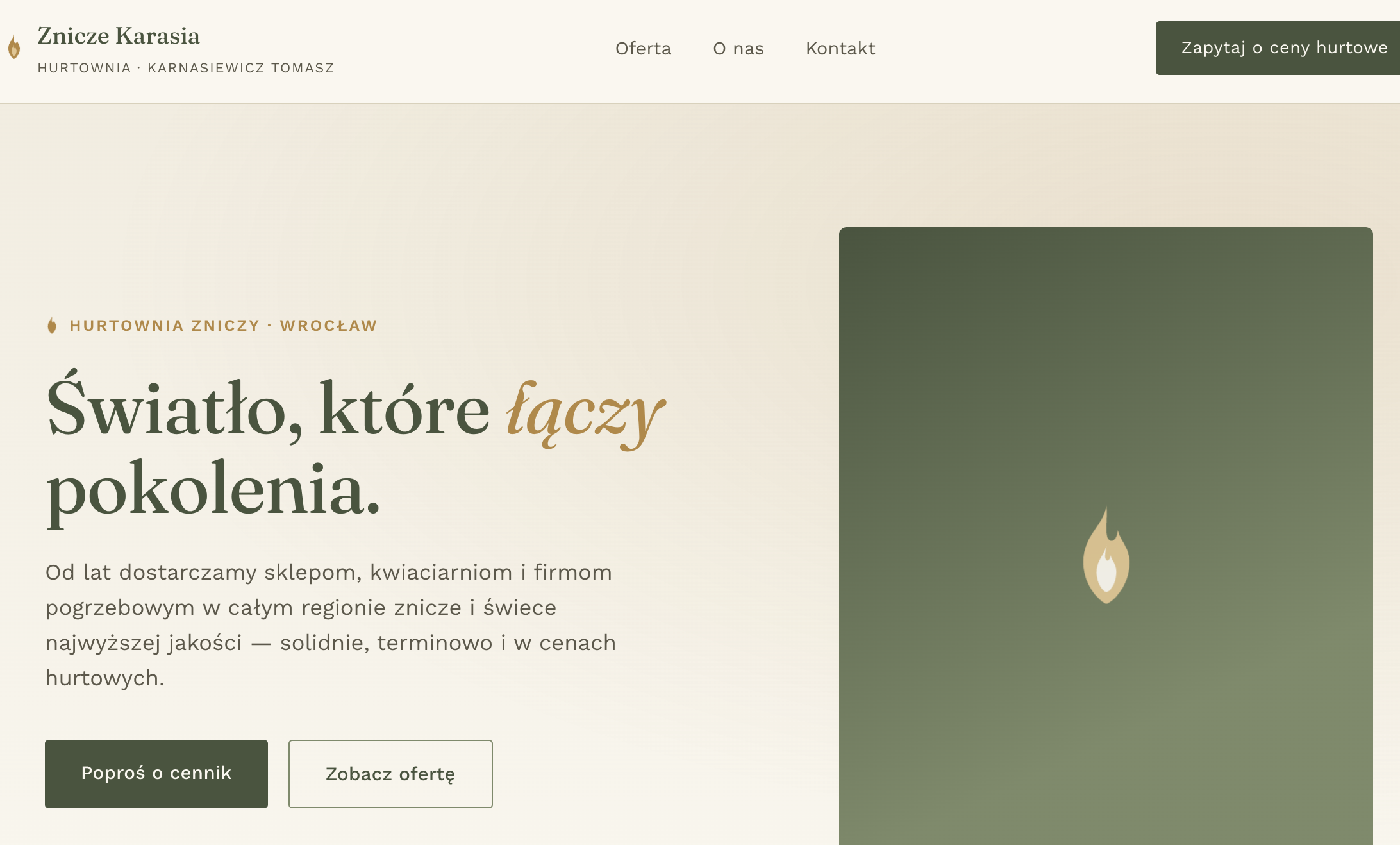 Strona internetowa Znicze Wujka Karasia